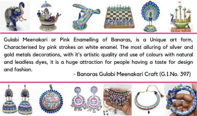 Banaras Gulabi Meenakari - Visiting Card